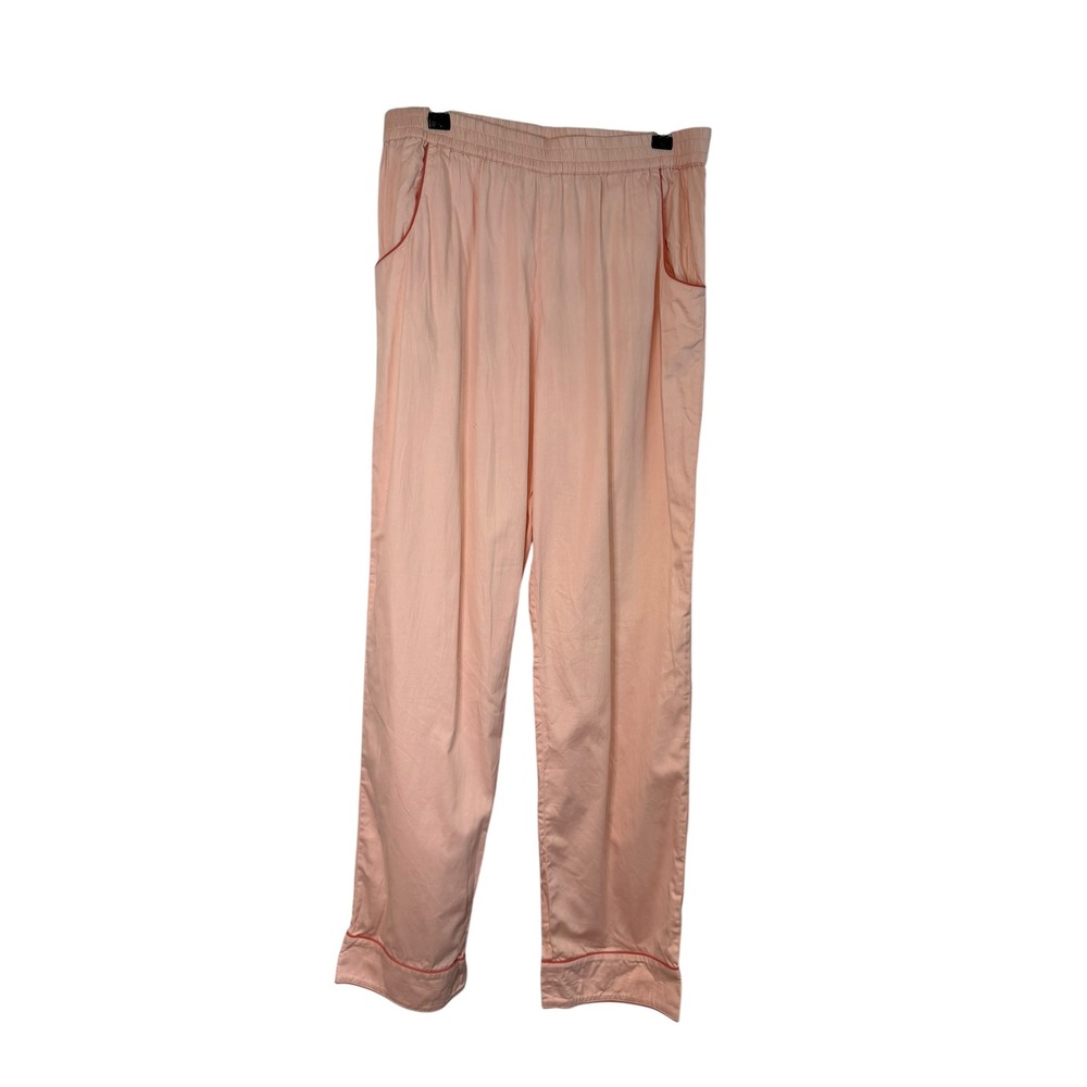 LAKE Pajamas Poplin Pima Pajama Set Peony Pink Cotton Long Sleeve‎ Pants XS - Picture 7 of 10
